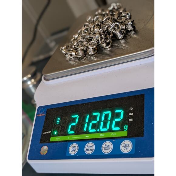 Silver Tone Heavy Chain Link 54" Necklace - Picture 5 of 6